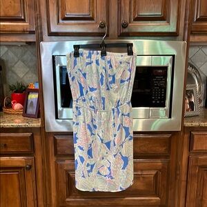 Lilly Pulitzer Blue and Pink Floral Dress